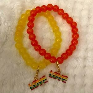 - 🏳️‍🌈 Love wins bracelet set 2 spring LOVE rainbow 🌈 beaded gIass 8mm s…